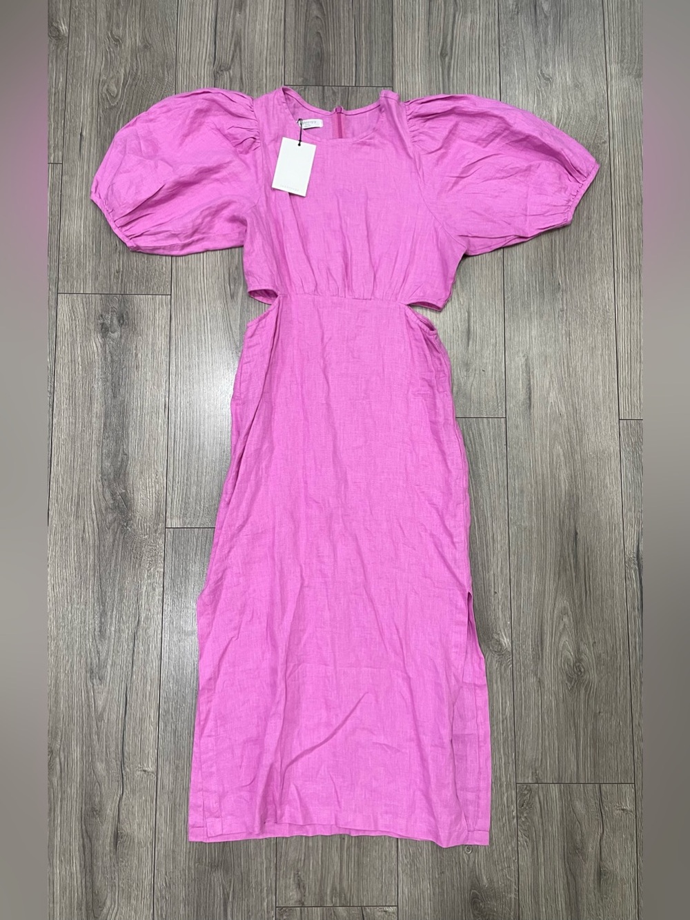 NWT Lanhtropy Los Linen Dress in Petunia Pink Size XS